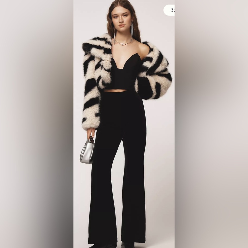 ANTHROPOLOGIE NWT BLACK CHENILLE TROUSERS. PERFECT FOR THE HOLIDAYS!! SOO SOFT!